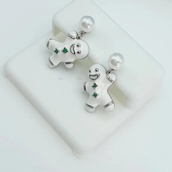 "925 Sterling Silver Cubic Zirconia Earrings, UU1P6A6082 - Picture 7 of 8